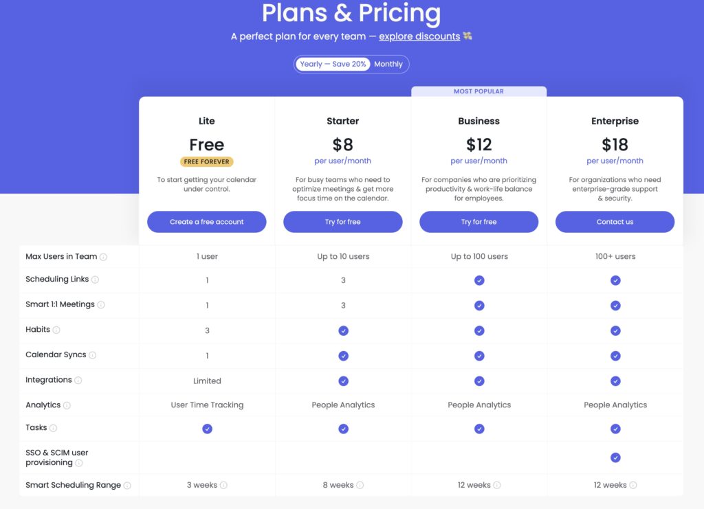 AI scheduling assistant, scheduling assistant, AI task manager
Plans and Pricing